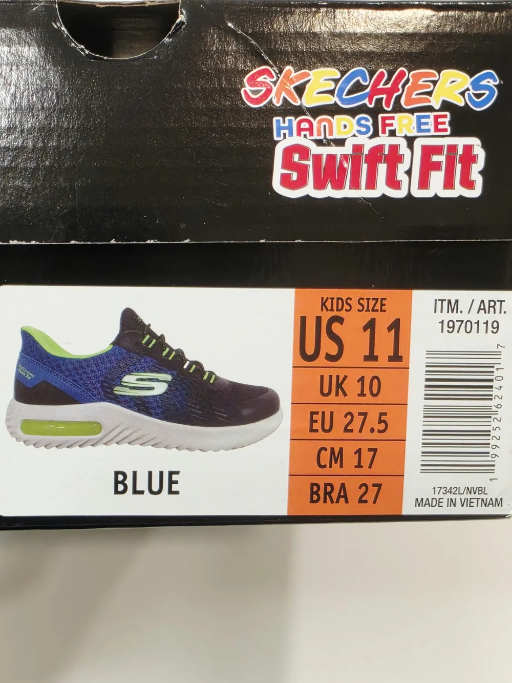 Skechers Kids' Navy & Green Swift Fit Slip-On Sneakers